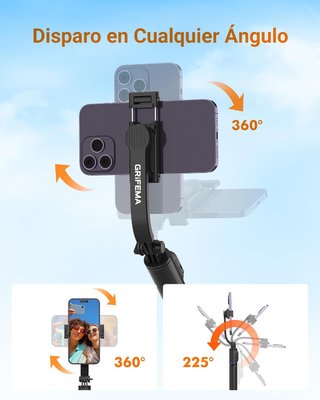 Selfie stick 107 cm LED 6 modos con mando Bluetoot