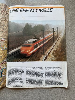 Revista publicitaria primer TGV (AVE) francés 1981