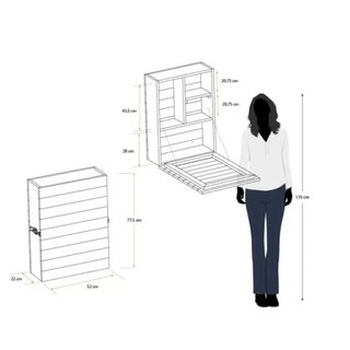 Armario de pared de madera Cheers 56 x 22 x 77,5 c