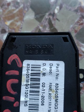 Botonera Elevalunas y Retrovisores Civic VIII 8