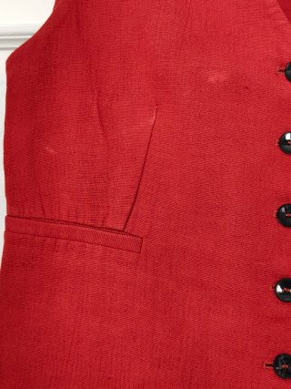 Chaleco Zara Sastre Rojo Terracota Talla S