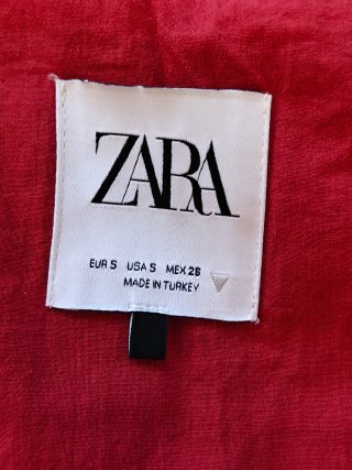Chaleco Zara Sastre Rojo Terracota Talla S