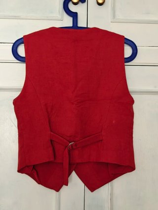 Chaleco Zara Sastre Rojo Terracota Talla S