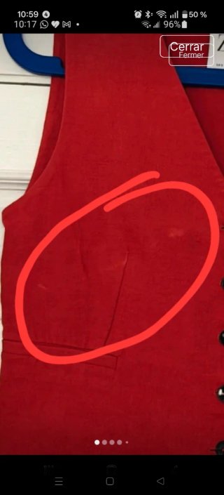 Chaleco Zara Sastre Rojo Terracota Talla S