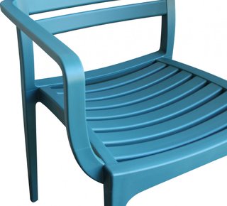 Sedia da Esterno con Braccioli Verde Petrolio