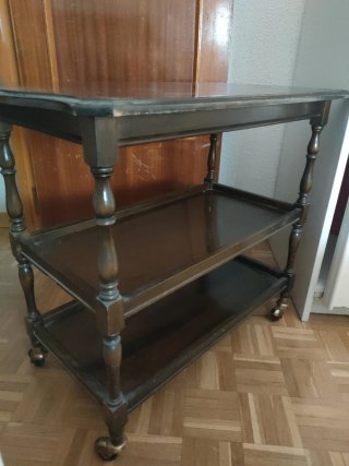 Mueble Bar Camarera Antigua Madera Torneada