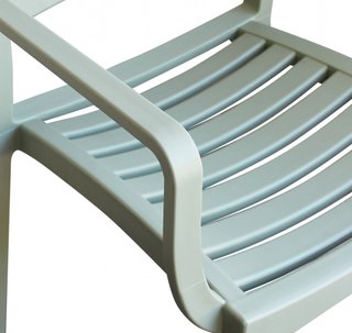 Sedia da Esterno con Braccioli Resina Verde Menta