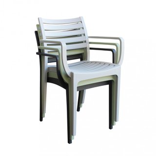 Sedia da Esterno con Braccioli Resina Verde Menta
