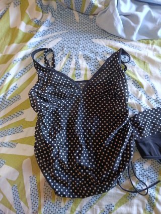 Bikini premamá lunares negro y blanco
