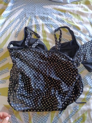 Bikini premamá lunares negro y blanco