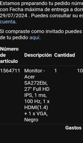 Pantalla de PC