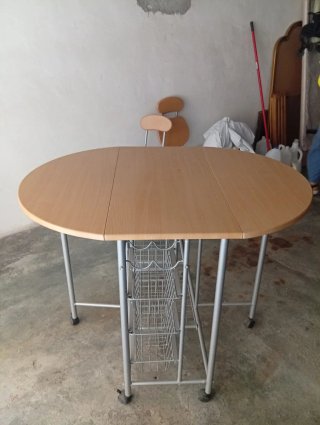 Mesa y 2 Sillas Plegables Cocina