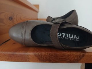 Zapatos Pitillos tacón 5cm marrón