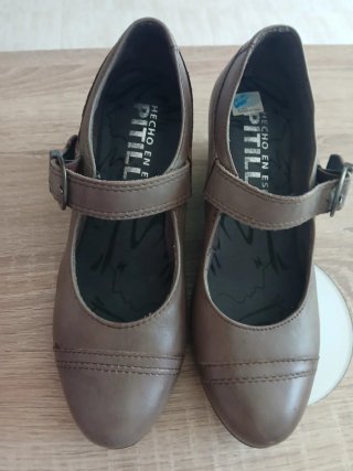 Zapatos Pitillos tacón 5cm marrón