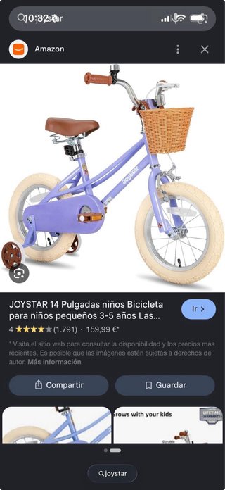 Bicicleta infantil rosa Joystar