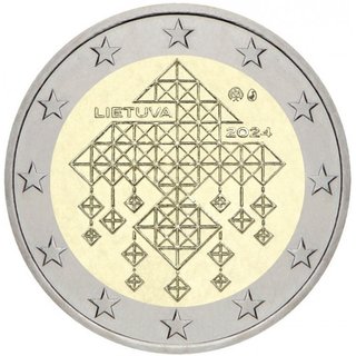 2 euros Lituania 2024 Arte popular joyeria