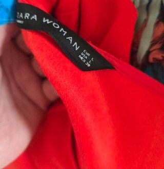 Blusa Zara Roja Talla L