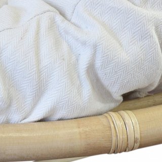 Poltrona Papasan da Giardino in Bambù con Cuscino