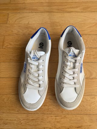 Zapatillas Sparco Blancas y Azules