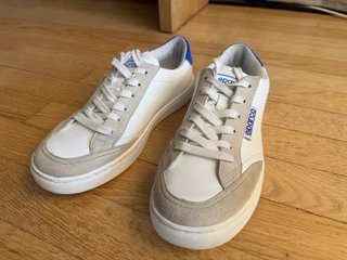 Zapatillas Sparco Blancas y Azules