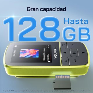 MP3 Bluetooth 5.2 HiFi con clip Ultraligero