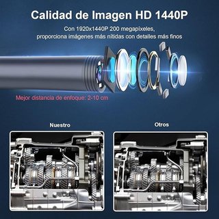Endoscopio para móvil con adaptadores