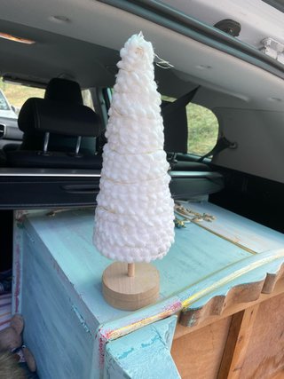 Árbol de Navidad de tela blanco