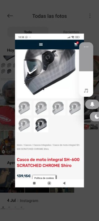 NUEVO Casco Moto TALLA L Shiro SH600 Chrome + fund