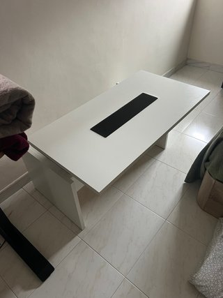 Mesa de centro elevable blanca