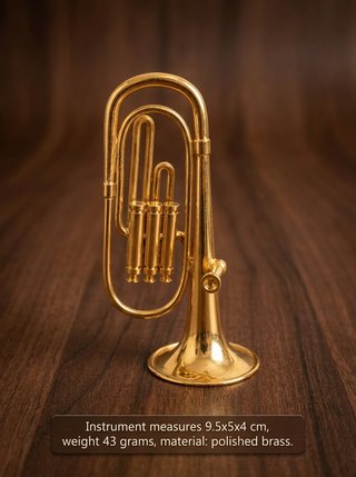 Tromba/Cornetta in Ottone Lucido Miniatura