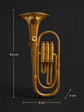 Tromba/Cornetta in Ottone Lucido Miniatura