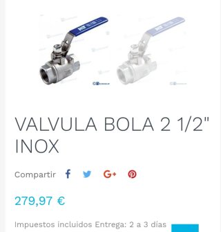 Válvula Bola Inox 2 1/2 1000 WOG