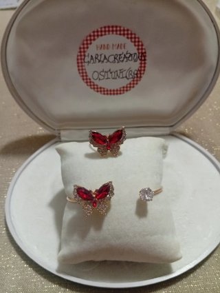 Parure Farfalla Bracciale + Anello Regolabile