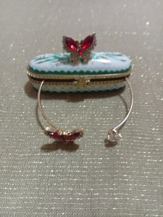 Parure Farfalla Bracciale + Anello Regolabile