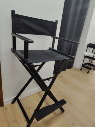 Silla de director plegable negra