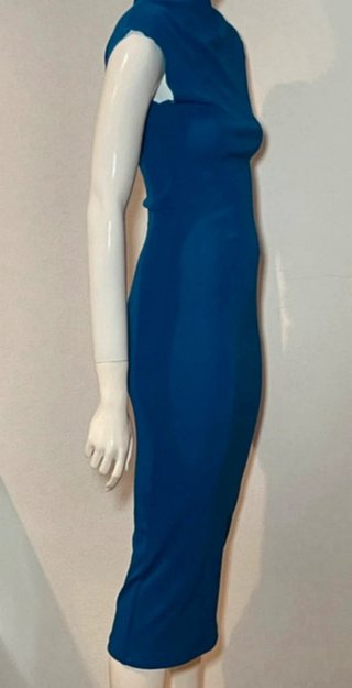 Vestido Midi Zara Azul Eléctrico Talla S