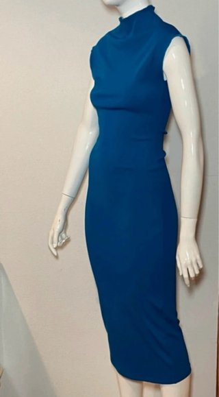 Vestido Midi Zara Azul Eléctrico Talla S