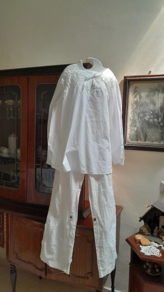 Completo Lino/Cotone: Blusa + Pantaloni