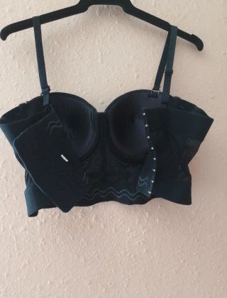 Top fiesta mujer verde azulado