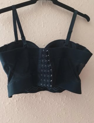Top fiesta mujer verde azulado