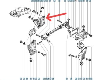Soporte Motor Renault 25