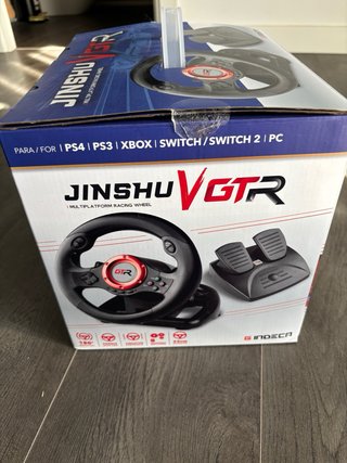 Volante Jinshu VGTR con pedales PS4, Xbox, PC
