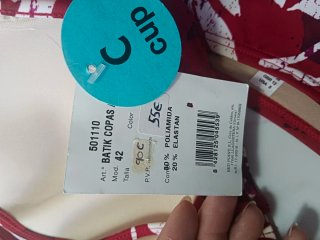 Bikini red point Rojo talla 42C Estampado Flo
