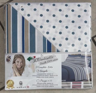 R/ Lenzuola Singolo /    Cotone 100%  30VENTISETTE