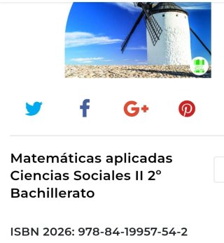 Libro de texto matemáticas 2 de bachillerato