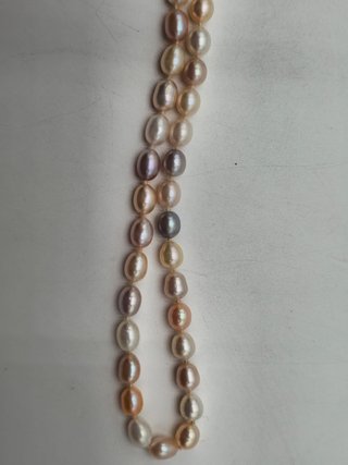 Collana Perle Rosate Chiusura Oro Giallo