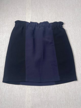 Minifalda Sandro Negra y Azul