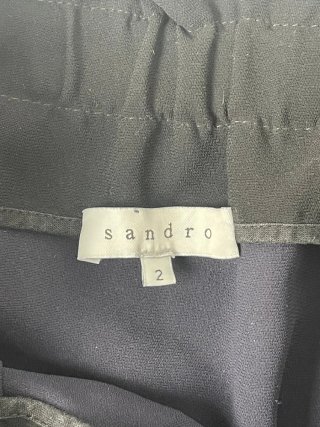 Minifalda Sandro Negra y Azul
