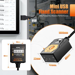Scanner USB NETUM NT-480 codici a barre