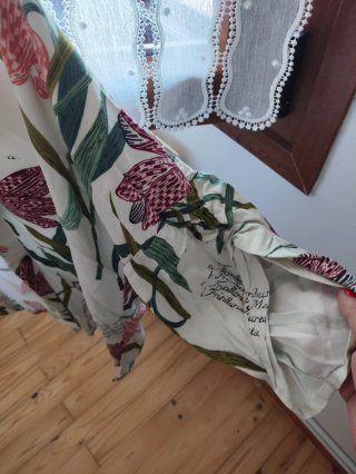 Kimono floral oversize blanco
